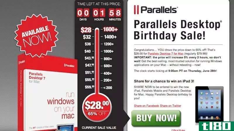 parallels desktop 7 for mac售价28美元