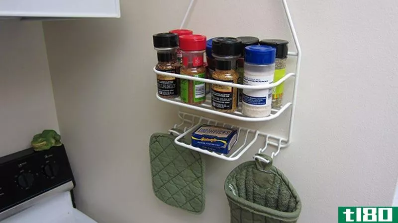 Illustration for article titled Repurpose a Shower Caddy Into a Kitchen Spice Rack