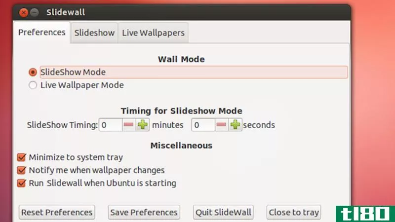 slidewall使用您的照片或图片从网上保持您的linux墙纸新鲜