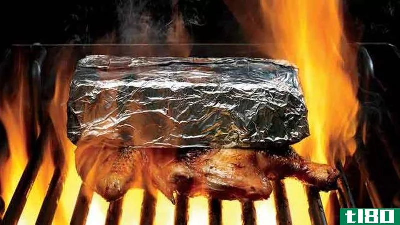 Illustration for article titled Grill Perfectly Moist Chicken Under a Brick