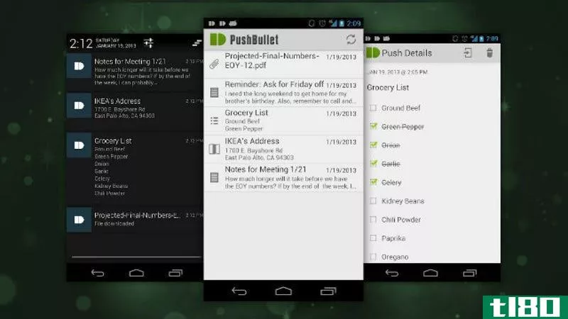 pushbullet将文件、列表、地址等从浏览器发送到android手机