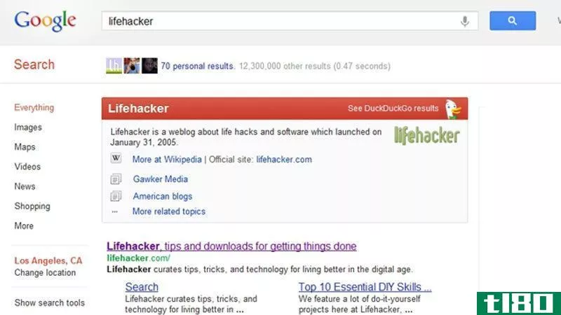 将duckduckgo的智能“零点击信息”结果添加到chrome中的谷歌搜索中