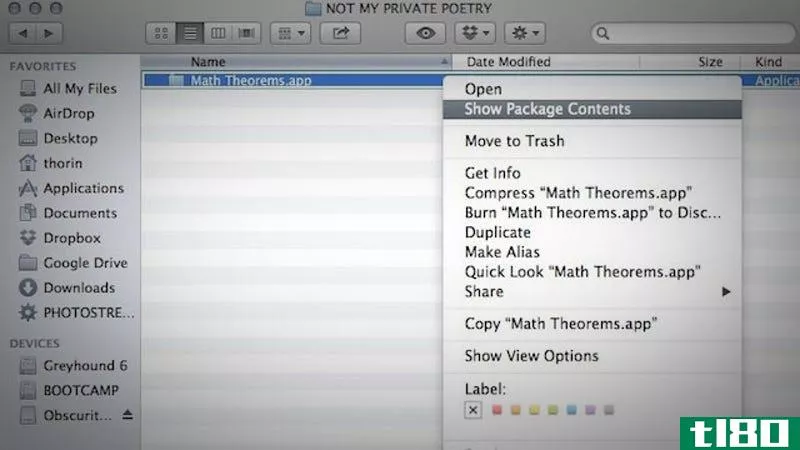 隐晦隐藏文件在OSX中的普通视线