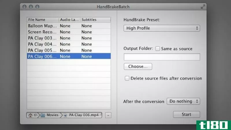 handbrakebatch为handbrake添加更快的批处理视频转换