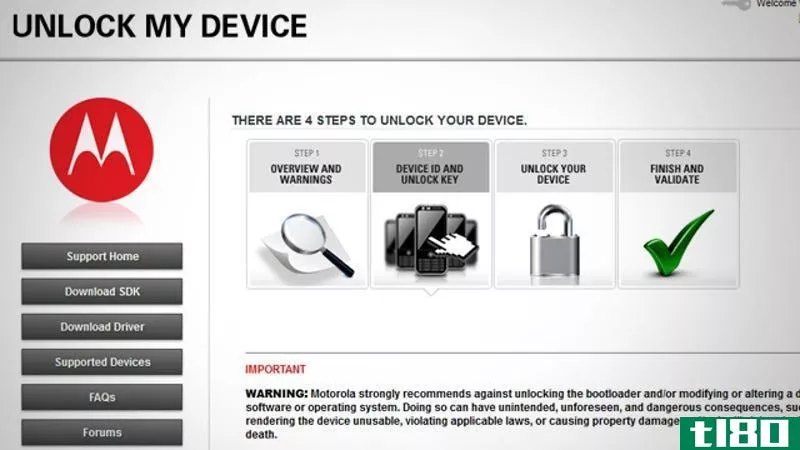 摩托罗拉推出android手机官方引导程序解锁工具