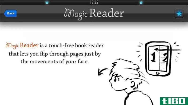 magicreader通过你的头，不需要手，在pdf页面翻转
