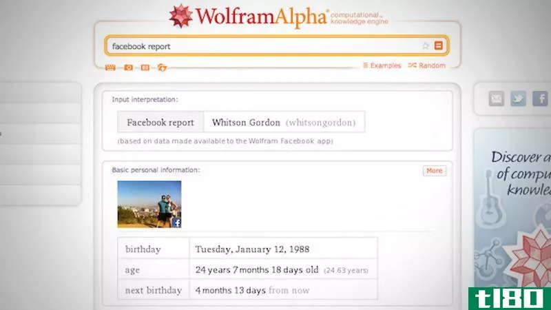 Illustration for article titled Wolfram Alpha&#39;s Facebook Report Analyzes Every Dark Corner of Your Facebook Activity