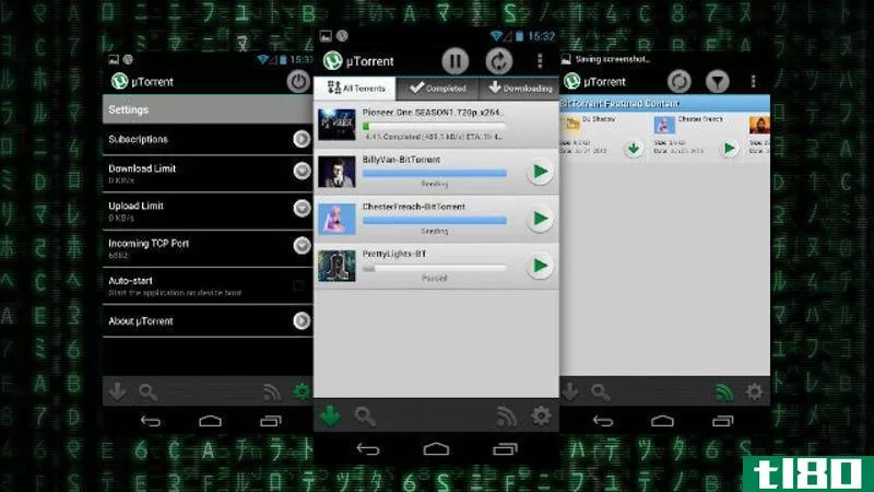 utorrent为android带来了一个完整的bittorrent客户端