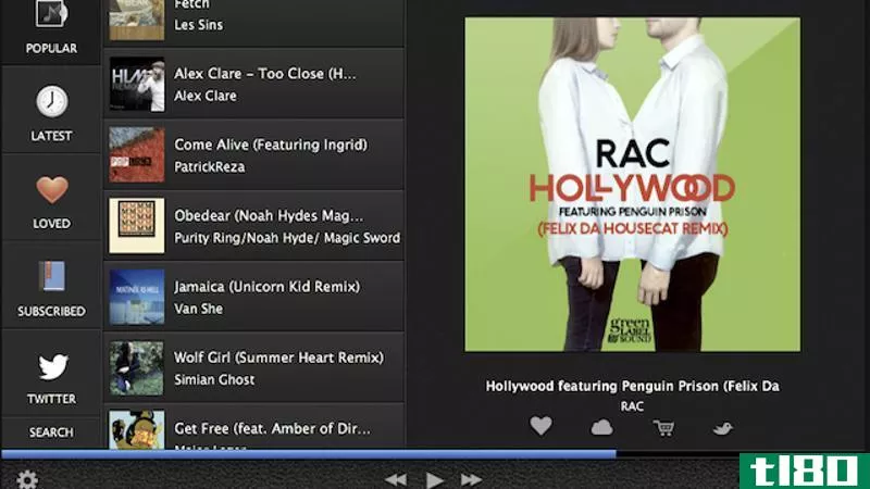 hypegram for mac用一个简单、优雅的播放器将网站的美妙音乐带到你的桌面
