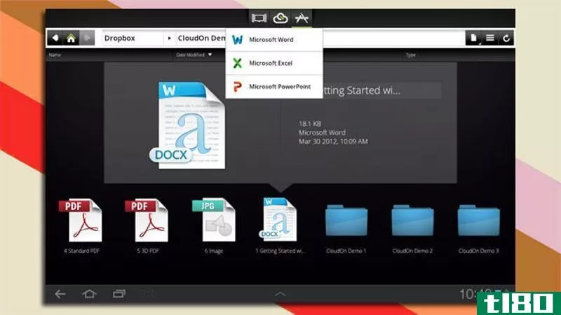 cloudon免费将微软office安装在android平板电脑上