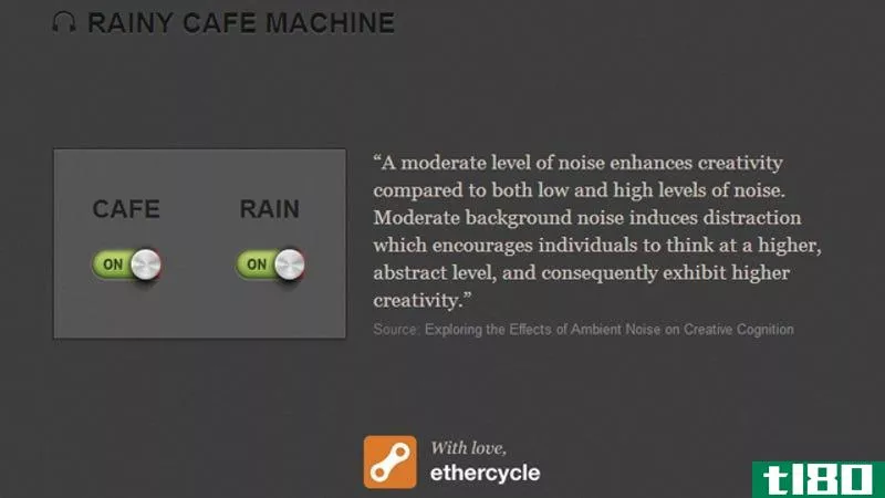 雨天咖啡机播放环境噪音，以舒缓和提高生产力