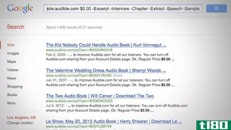 用一个简单的谷歌搜索从audible获得免费有声读物