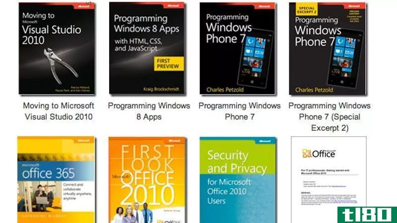 从微软获得超过80本免费电子书，学习一些科技知识