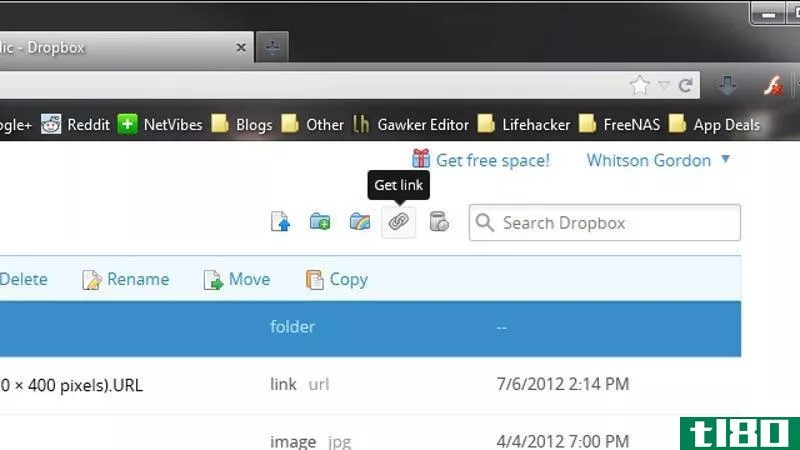 共享dropbox文件夹中的多个文件而不压缩它们