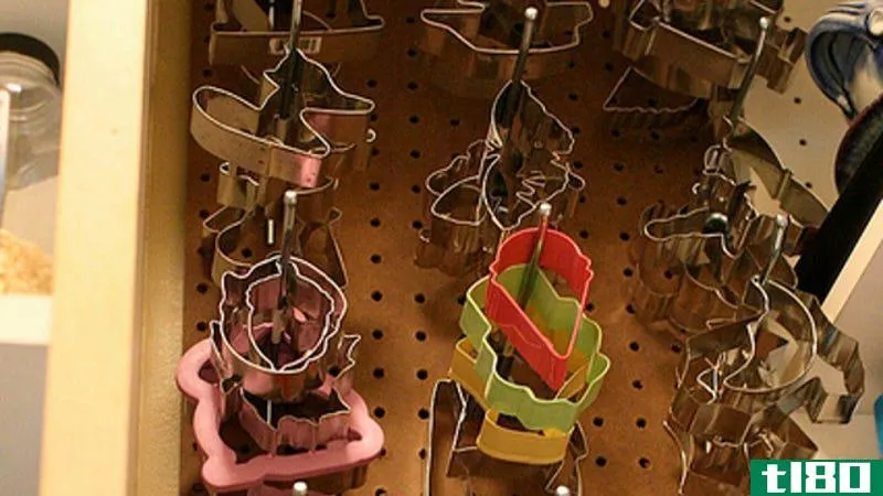 Illustration for article titled Organize Cookie Cutters Using a Pegboard