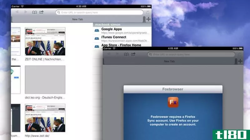 foxbrowser是一款免费的、开源的ipad网络浏览器，支持firefox同步