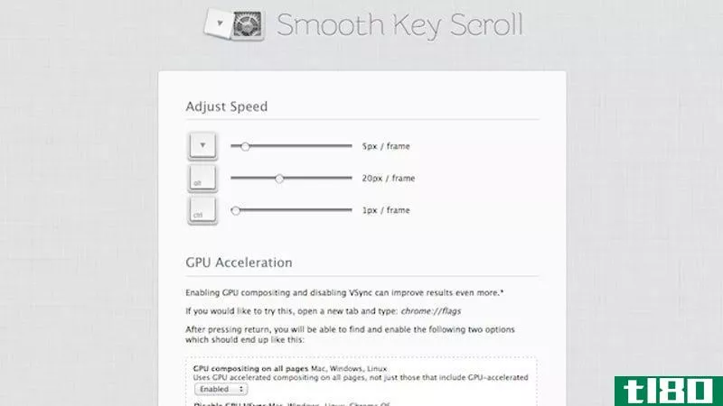 Illustration for article titled Smooth Key Scroll for Chrome Makes Keyboard Scrolling Better