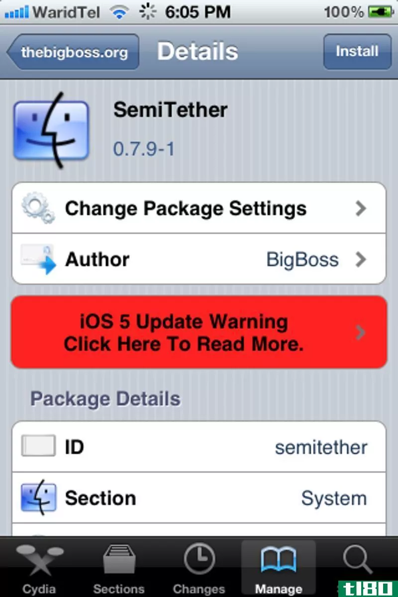 semitether使iOS5越狱无需电脑即可重启