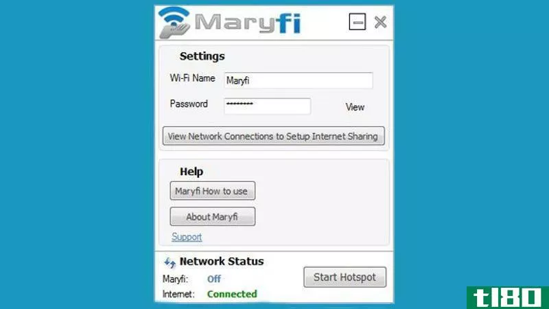 maryfi是Windows7的免费软件路由器