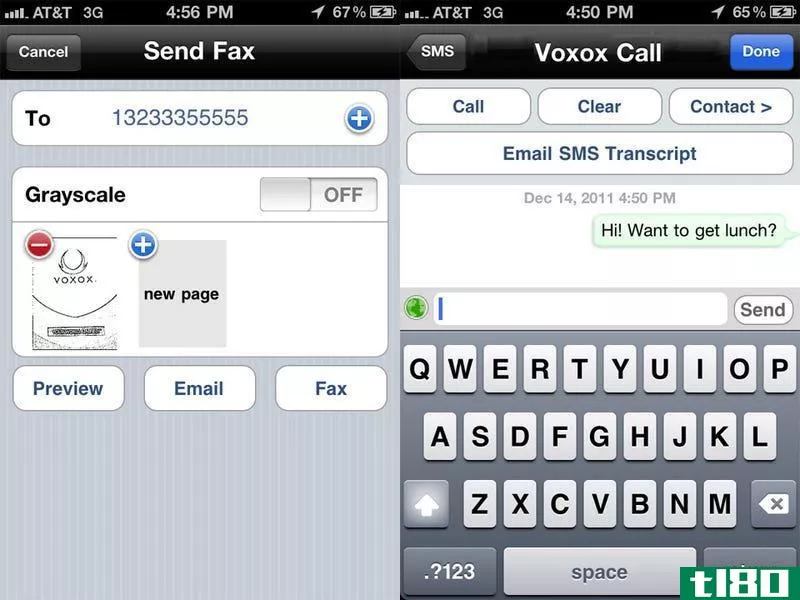voxox以每分钟一便士的速度发送移动电子传真