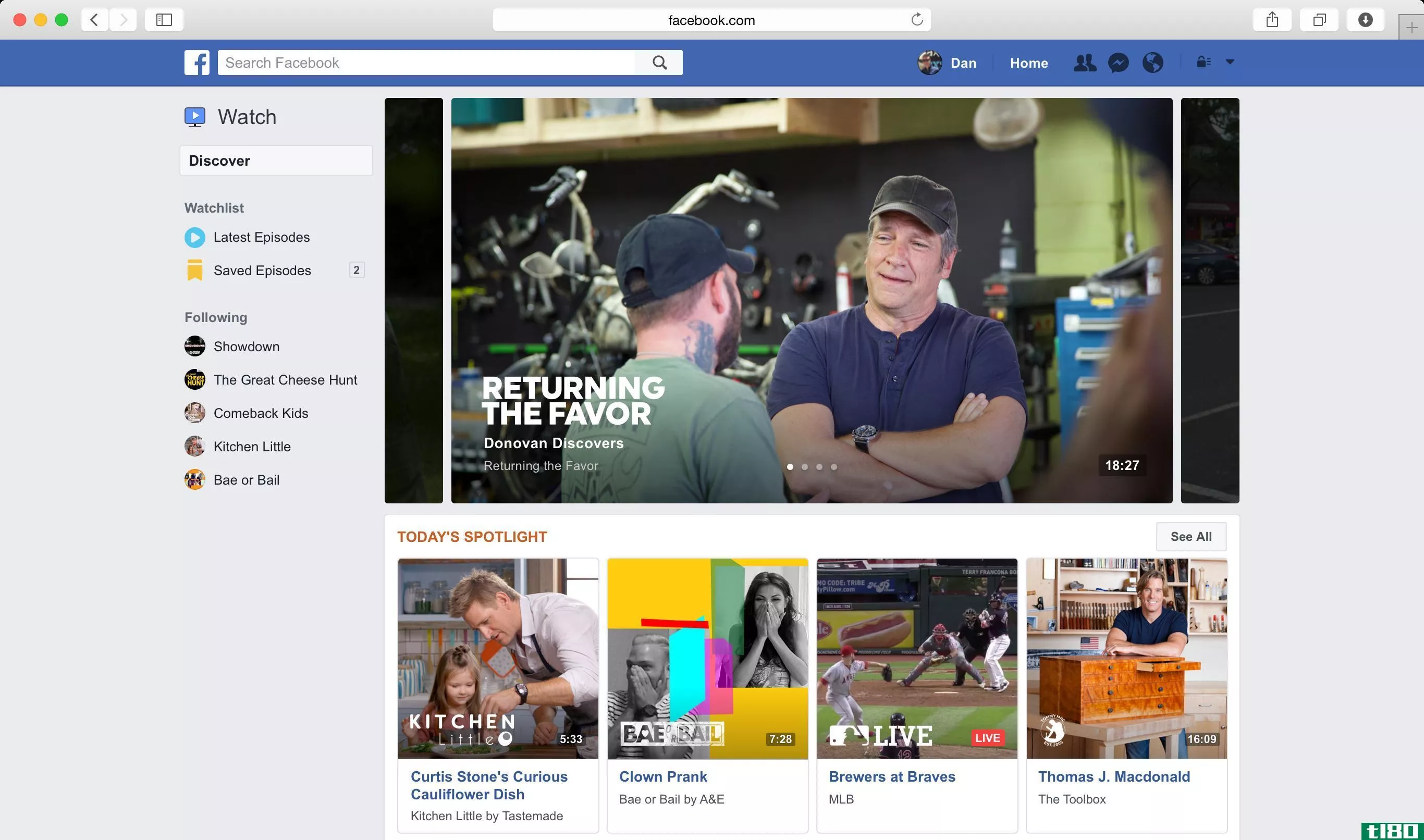 facebook推出了watch，这是它为视频节目重新设计的标签