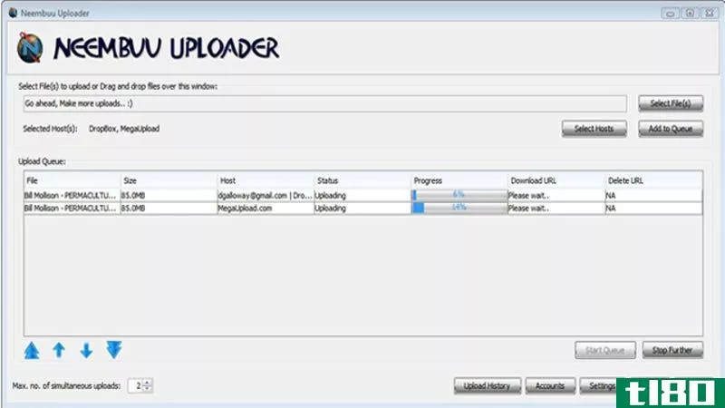 neembuu uploader可同时将文件上载到多达25个文件主机