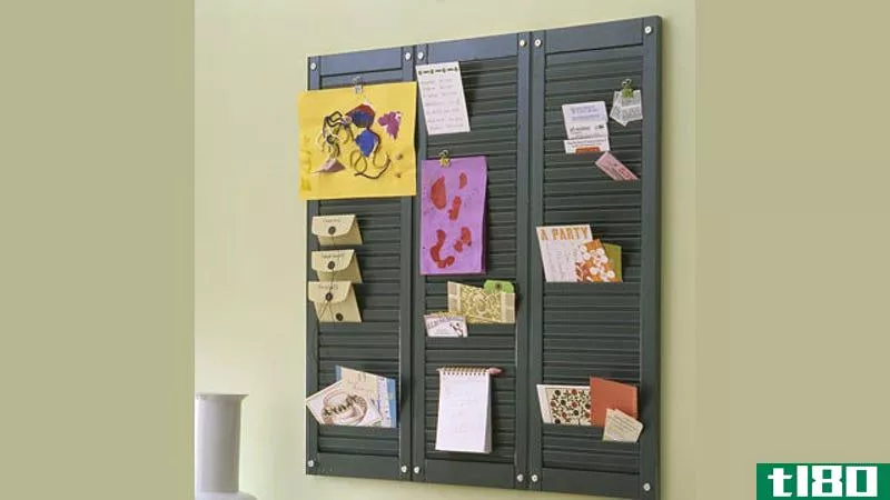 Illustration for article titled Turn Wooden Shutters into a Multi-Pocket Wall Organizer