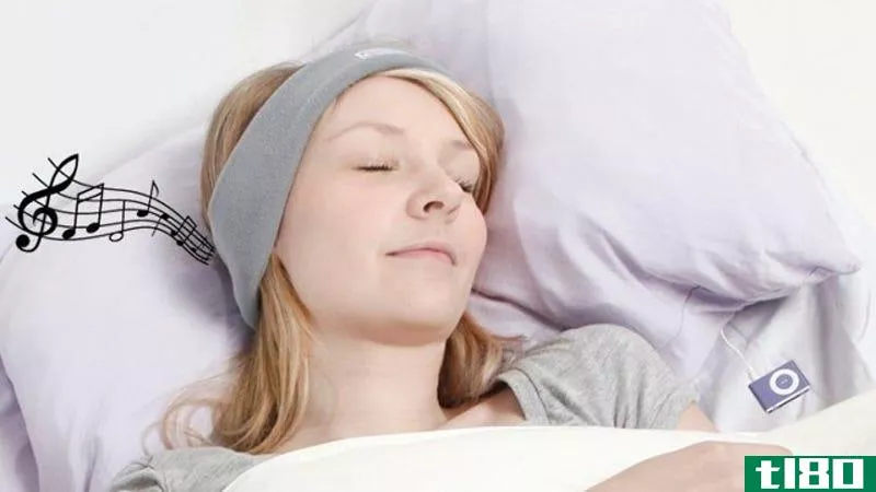 睡眠电话让你通过舒适的，枕头友好的头带听音乐