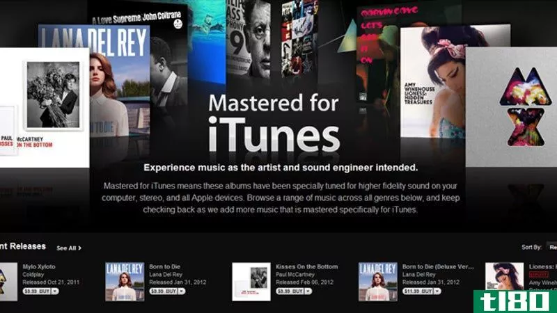 苹果现在出售低比特率、高质量的“mastered for itunes”曲目
