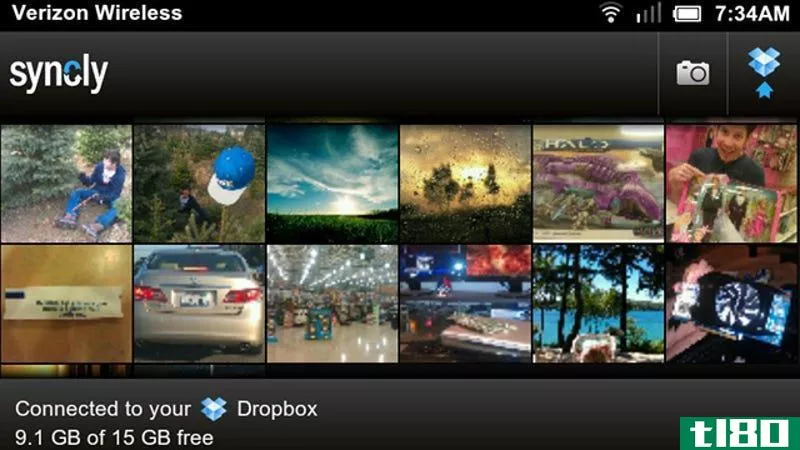 syncly会自动将您拍摄的每张照片上传到dropbox