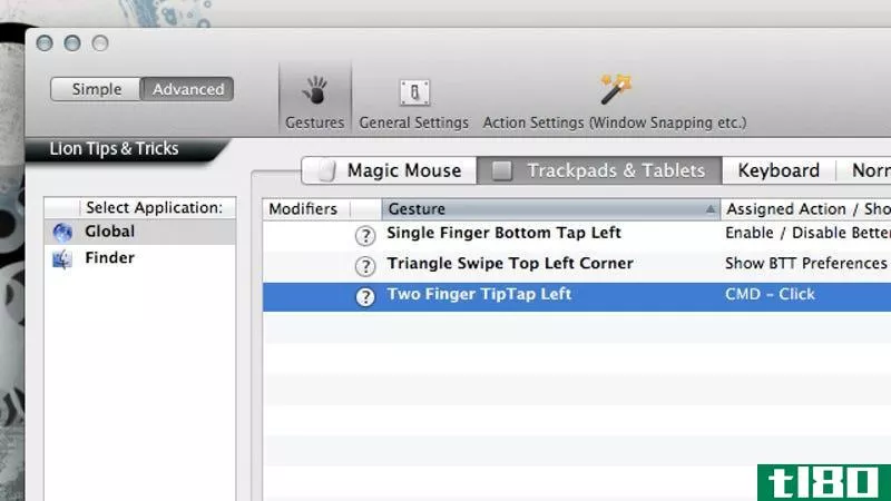 bettertouchtool为OSX添加了可定制的多点触控手势、键盘快捷键和窗口捕捉