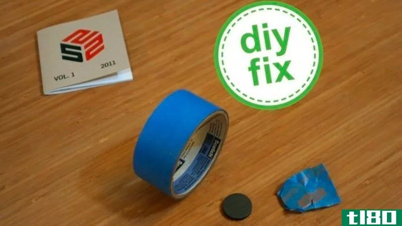 使用油漆胶带和一个强大的磁铁作为廉价的，diy螺柱发现