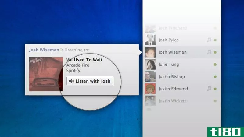 facebook现在可以让你和朋友一起听音乐，实时聊天