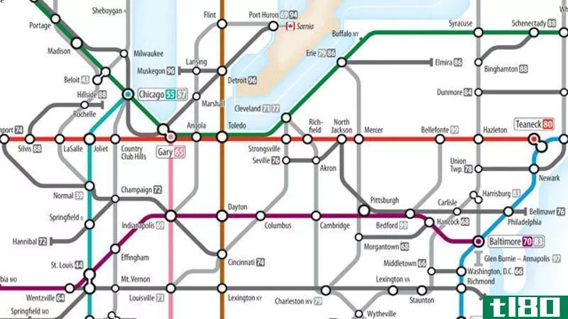 用巧妙的美国州际地铁地图计划你的下一次公路旅行