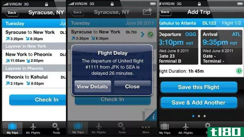 当您的航班晚点或取消时，airadvocate会发送推送警报