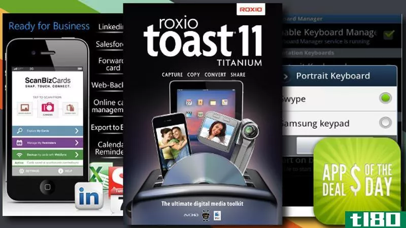 每日应用程序交易：在今天的应用程序交易中，以52%的折扣获得roxio toast 11 titanium（mac）