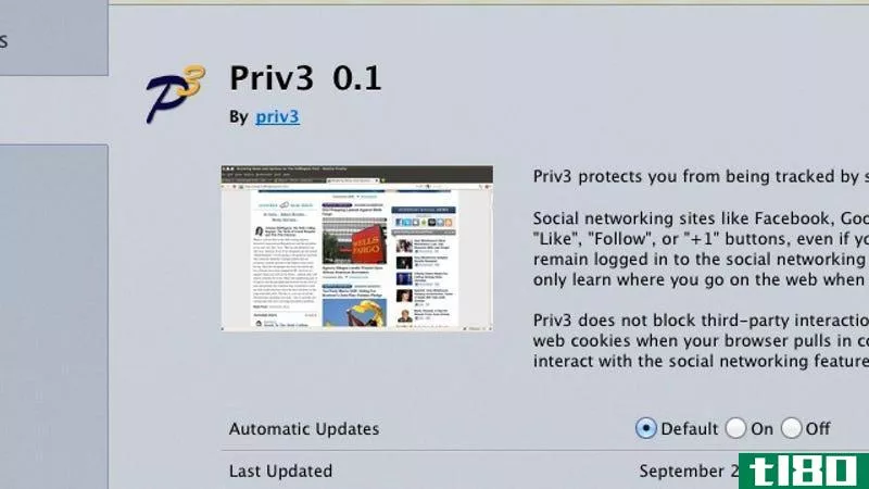 priv3有选择地阻止第三方网站将您的信息发送到facebook、google、twitter等网站