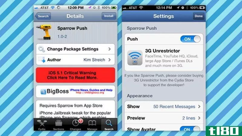 Illustration for article titled Sparrow Push Enables Push Notificati*** in Sparrow for iPhone (Jailbreak Required)