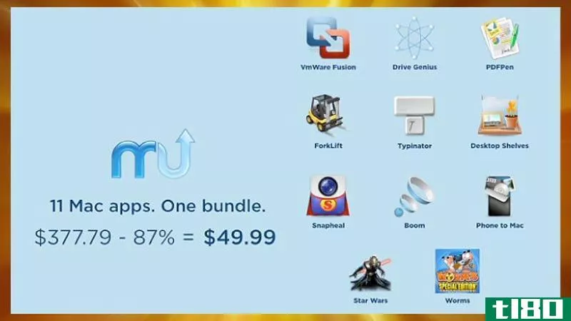 以50美元或90%的折扣获得11款mac应用，包括vmware fusion