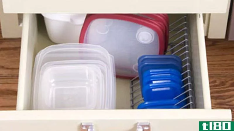 Illustration for article titled Use CD Racks to Organize Container Lids in Drawers