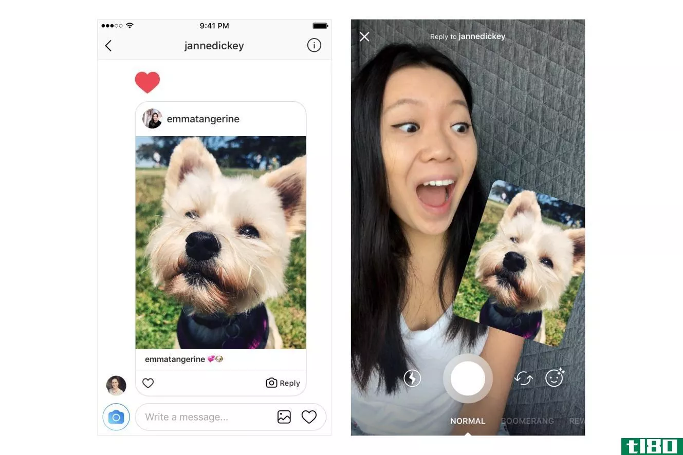 instagram现在会自动将你回复的照片变成贴纸