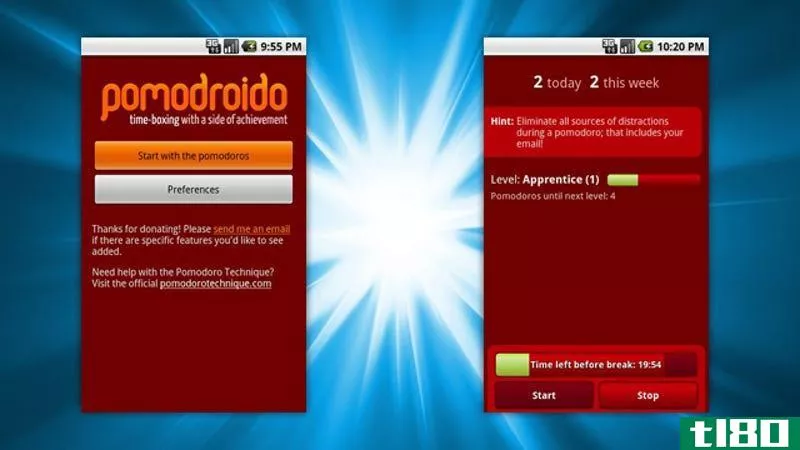 pomodroido是一款优雅的pomodoro计时器，适用于你的android手机