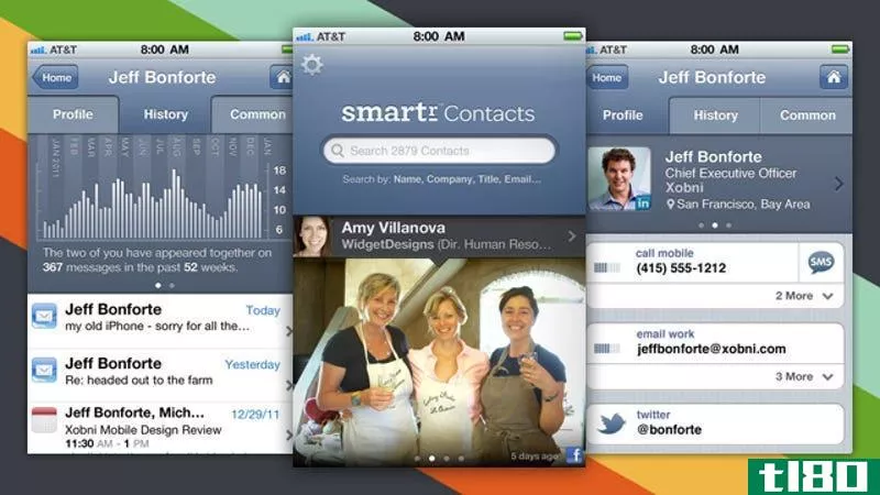 xobni的smartr是一款功能强大的iphone联系人管理器