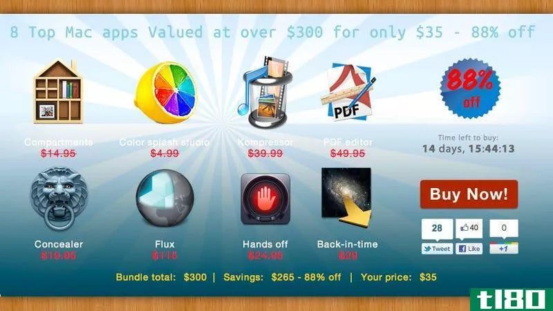 macbundler提供价值300美元的mac应用程序，售价35美元