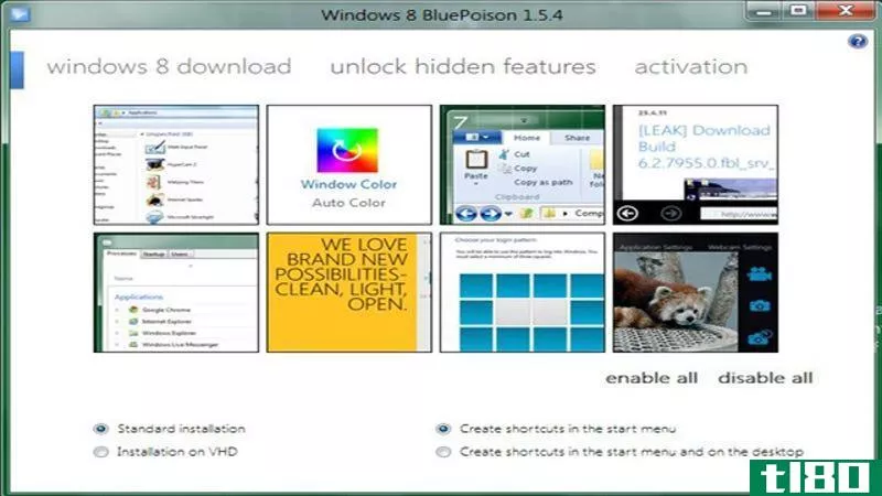 Illustration for article titled BluePoison Disables Windows 8 Immersive Start Menu, Unlocks Hidden Features