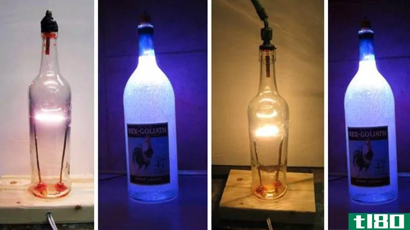 Illustration for article titled DIY Glass Bottle Lamp