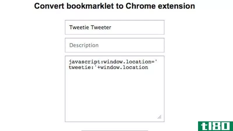 只需单击几下，即可将bookmarklet转换为chrome扩展