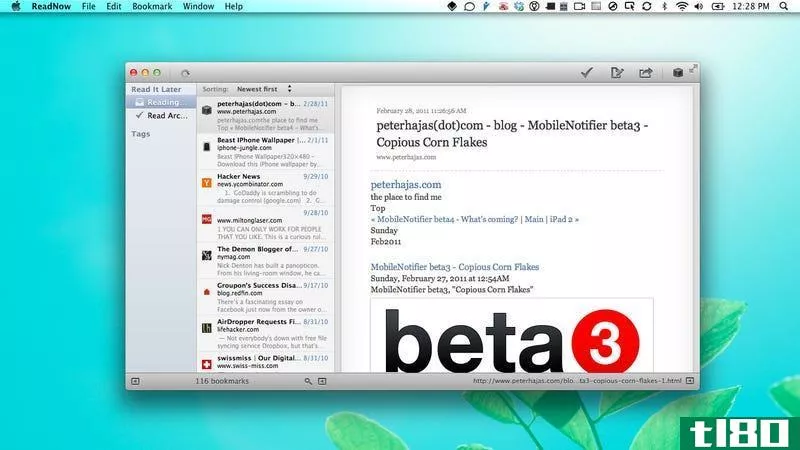 Illustration for article titled ReadNow Provides a Native Mac Desktop Interface for Instapaper and ReadItLater