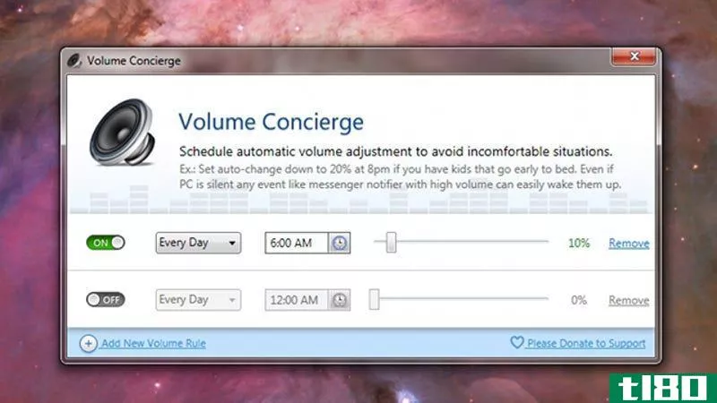 Illustration for article titled Volume Concierge Controls Your PC&#39;s Volume on a Schedule to Prevent Those Loud Surprises