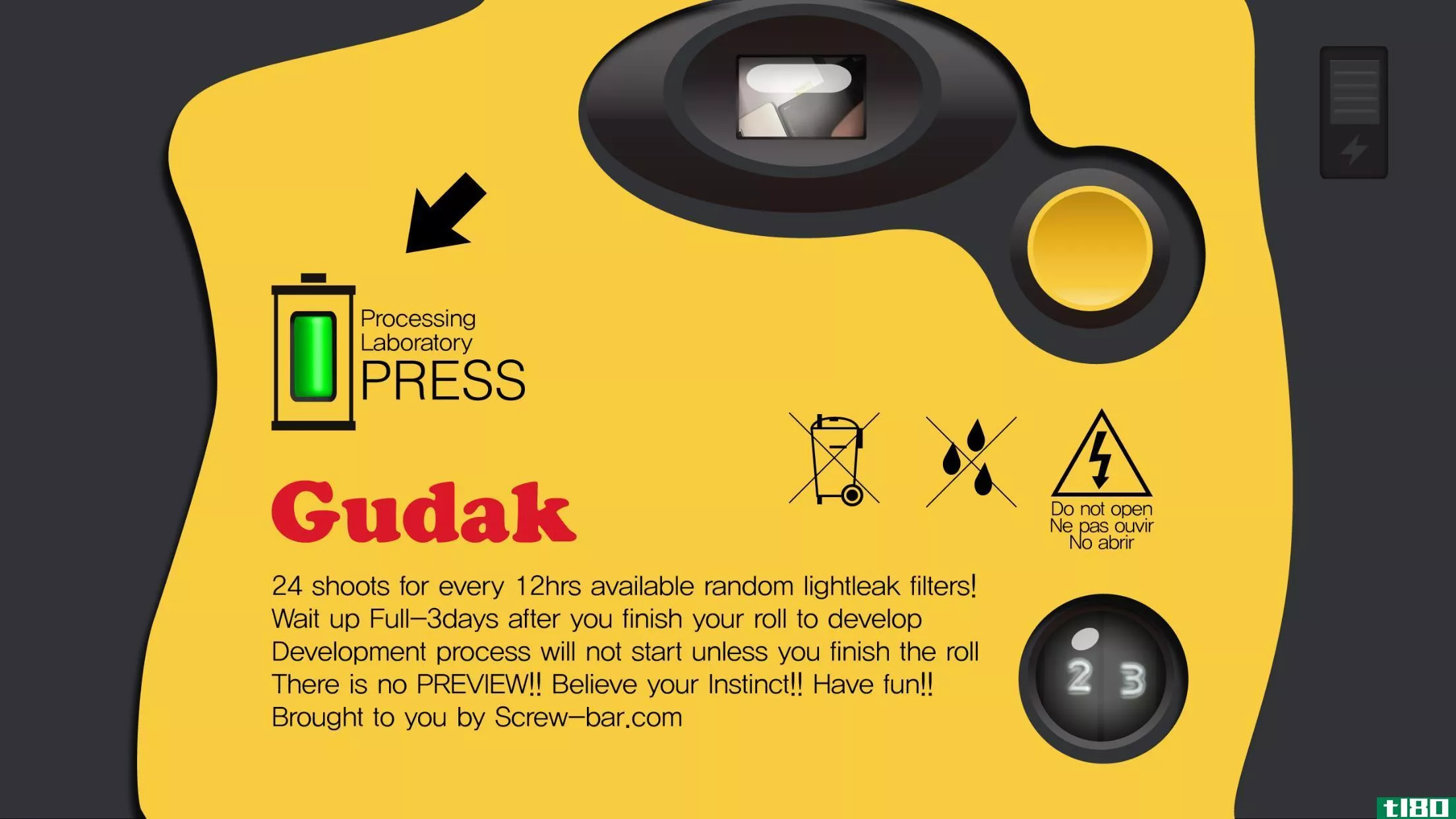 gudak是一款迷人的模拟相机应用程序，它能让你等上三天的照片